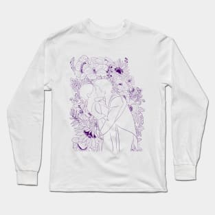 Kate and Anthony Bridgeton kissing portrait Long Sleeve T-Shirt